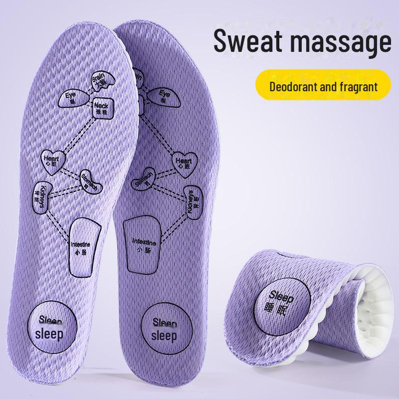 Антибактериальная лавандовая стелька: Дышащая, амортизирующая, впитывающая пот, утолщенная мягкая подошва для спорта и отдыха