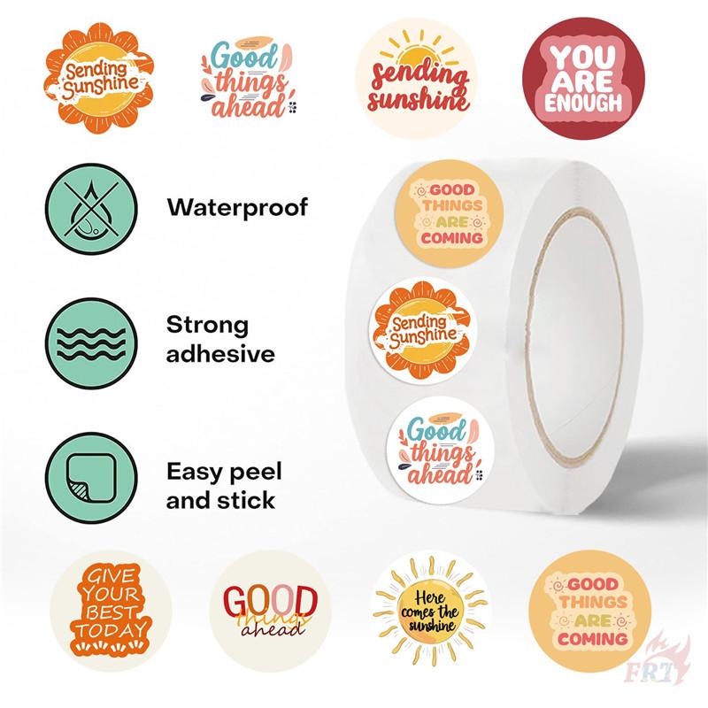 500 шт./рулон Sunshine Art Healing Words Kids Rewards Stickers - DIY Scrapbooks Декор Альбома Герметизация Этикетки Наклейки