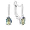 Серебряные серьги с мистик топазом 1.155ct (2190301)