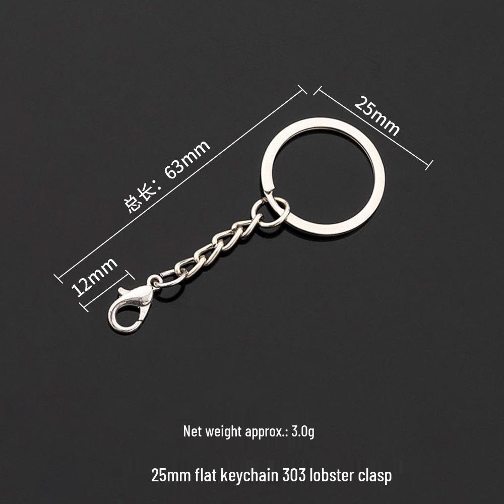 Eco-Friendly Nickel-Free Metal Keyring: DIY Jewelry Accessory, Split Ring Keychain with Doll Pendant