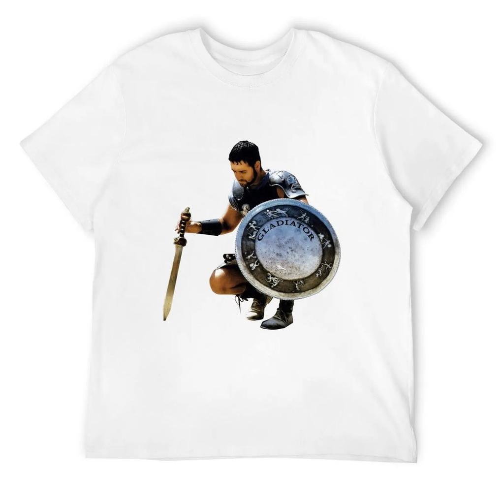 Gladiator Vintage T-Shirt New Edition Hippie Clothes Aesthetic Clothing Oversized Graphic Tee Men T Shirts High Quality