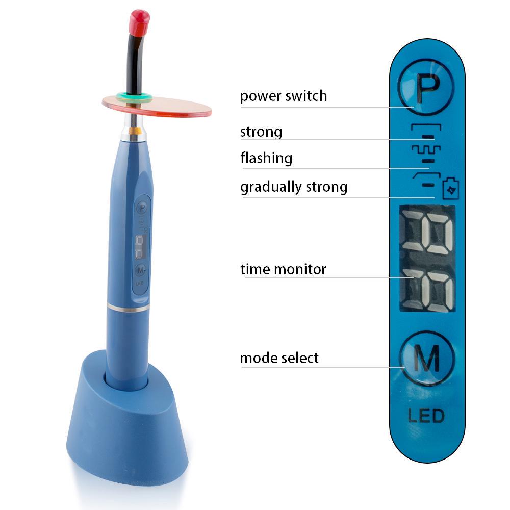 Стоматологическая 5W беспроводная беспроводная светодиодная стоматологическая лампа для лечения зубов 1500 МВт серебристого цвета