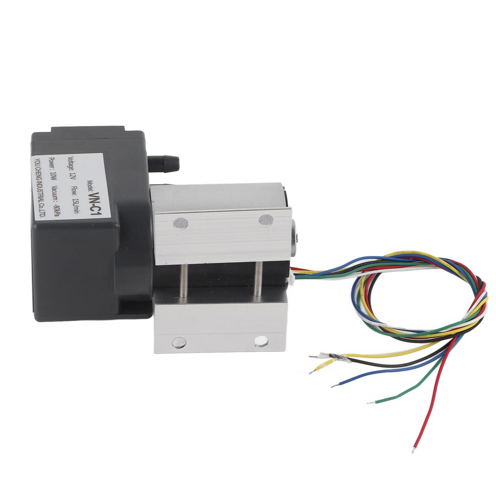 Micro Vacuum Pump Sturdy High Low Temperature Resistance Brushless Oil Free Diaphragm Pump DC12V 10W
