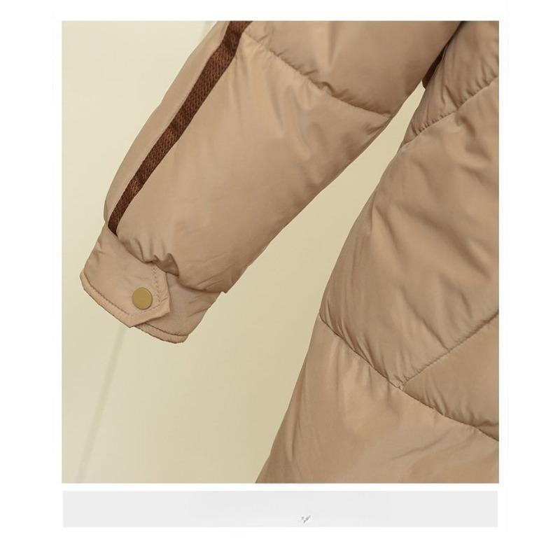 Свободное Теплое Зимнее Пуховое Хлопковое Пальто Женское Длинное Стеганое Пальто Поддельный Двойной Толстое Зимнее Пальто