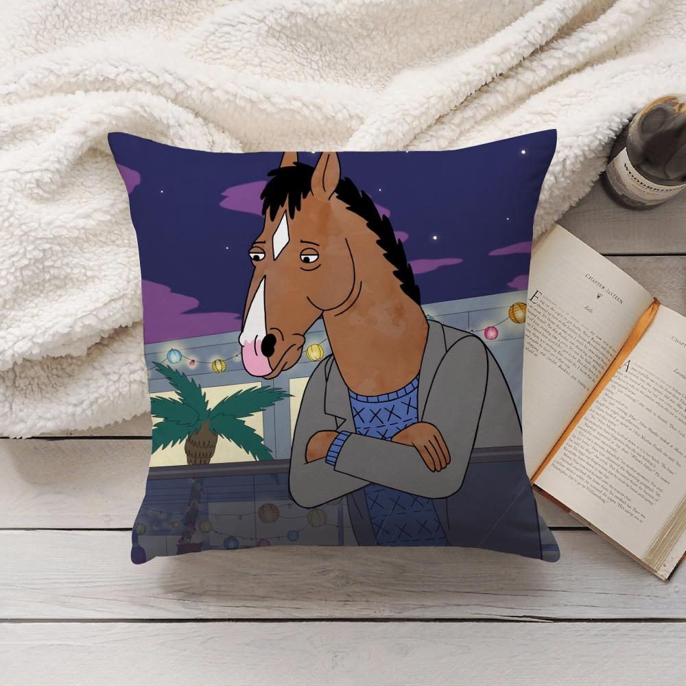 Cartoon BBoJack HHorseman Pillow Case Home Decoration Cushion Cover Suitable For Bedroom Car Office Sofa