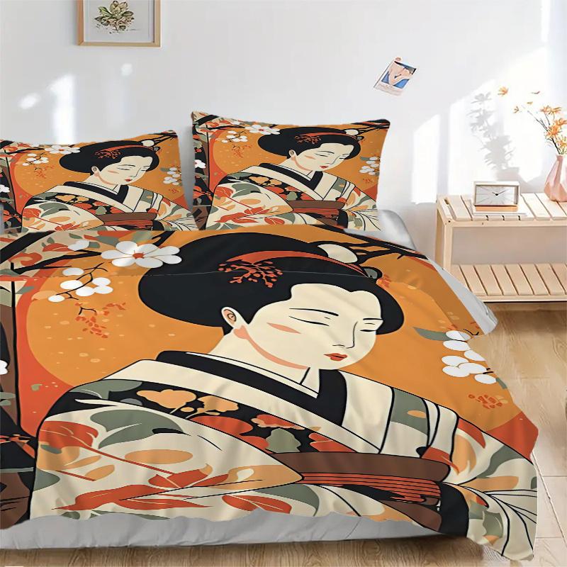 3pcs Anime Cartoon Design Comforter Set with One Quilt Cover and Two Pillowcases (No Core) - Festive Gift for Bedroom and Guest Room Decoration, Polye