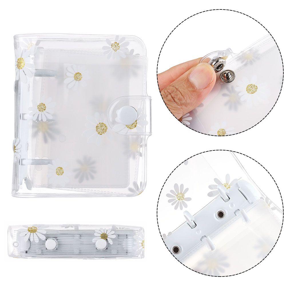 Mini Daisy Flower Diary Book 3-hole Rings Binder Loose-leaf Refill Notebook Cover Inner Pages