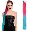 Косы-хвосты 24 дюйма Разноцветные Box Braids с резинками Синтетические накладки для волос для девочек Женские аксессуары День сумасшедших причесок