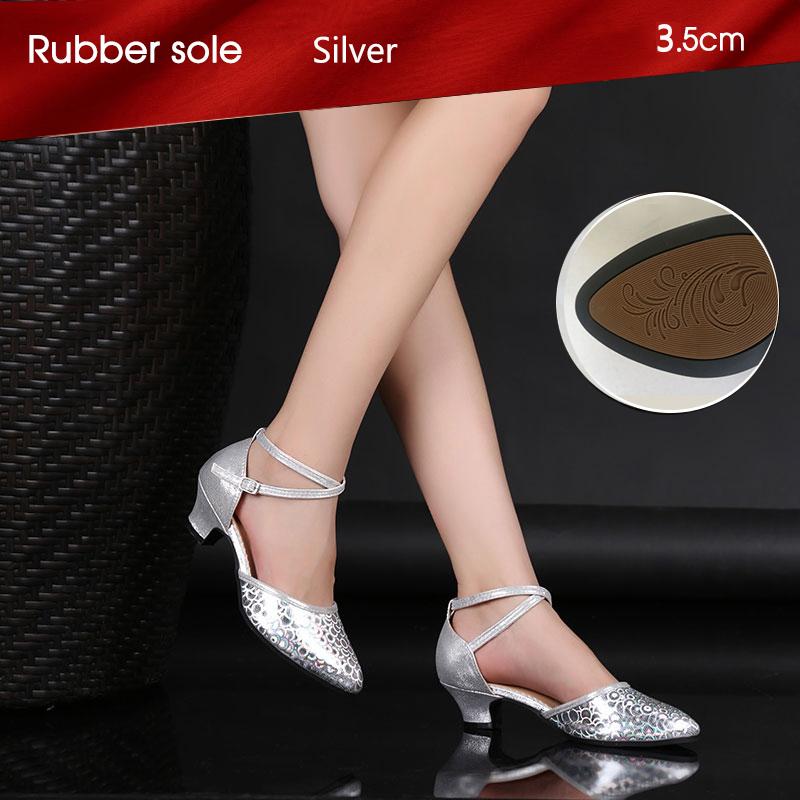 Модная женская обувь для латинских танцев с закрытым носком, танго, вальс, мамбо, румба, самба, мягкая подошва