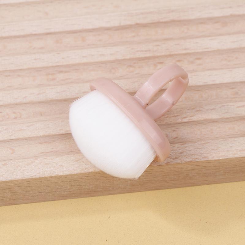 Кисть для ногтей с пряжкой, овальная гелевая пылевая очистка, кольцевая кисть для макияжа, маникюрные инструменты