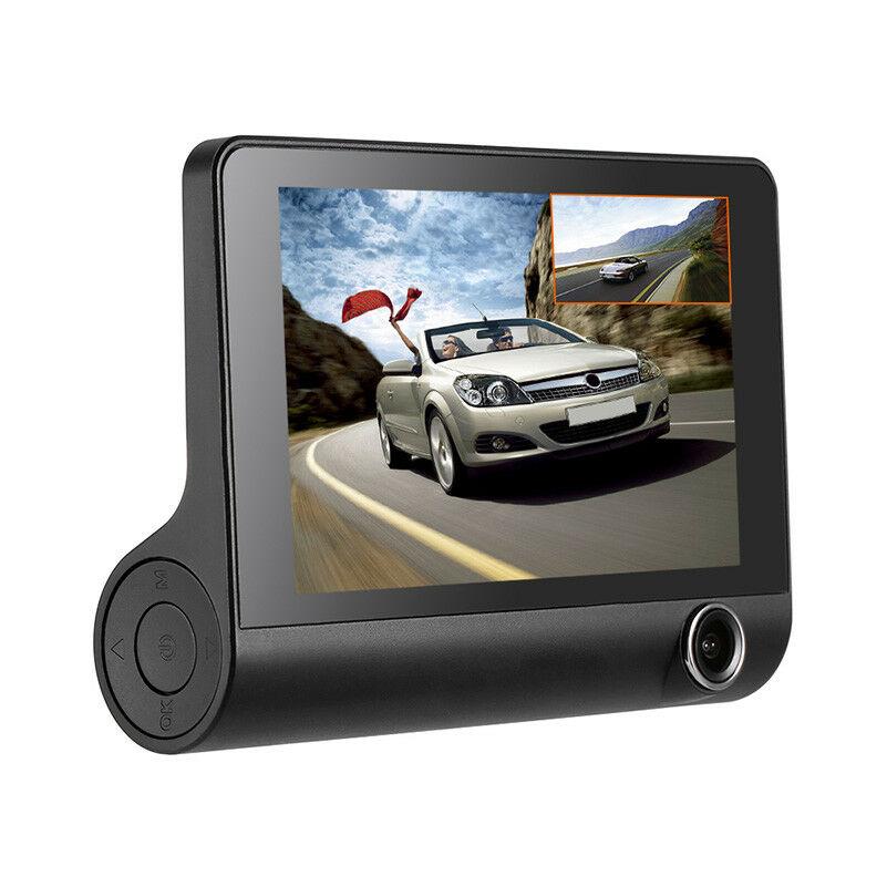 Good Night Vision 3 in 1 Car Dash Cam with Front Rear and Inside Camera DVR