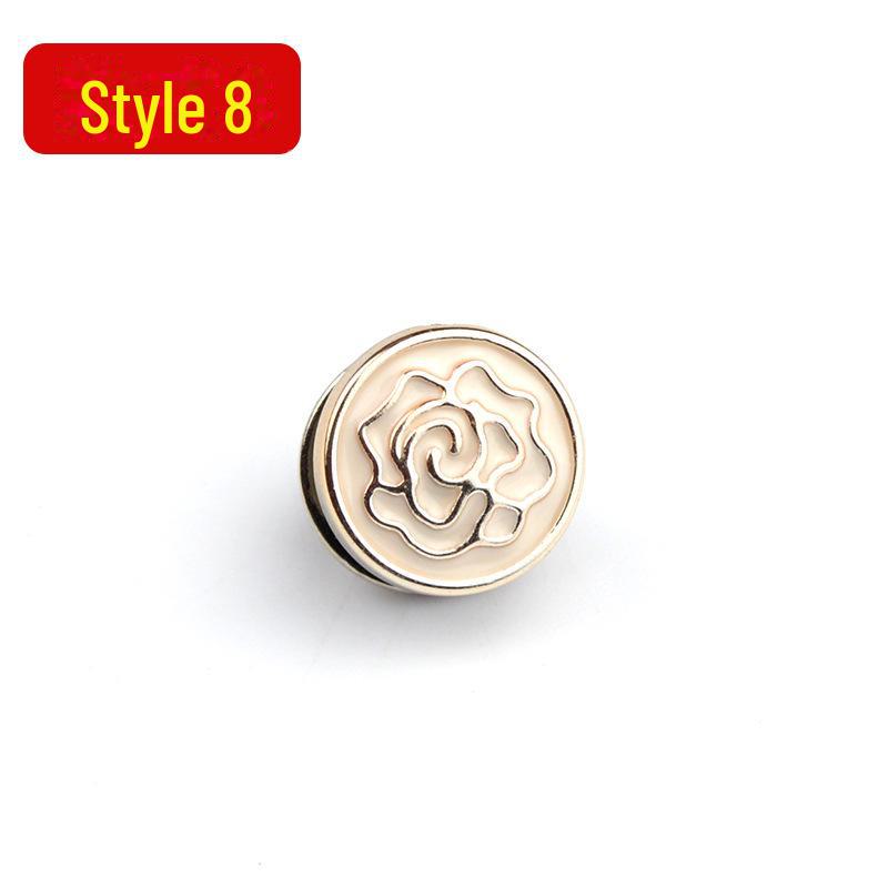 Anti-Exposure, Concealed, Removable and Sew-Free Pearl Shirt Brooch Buttons