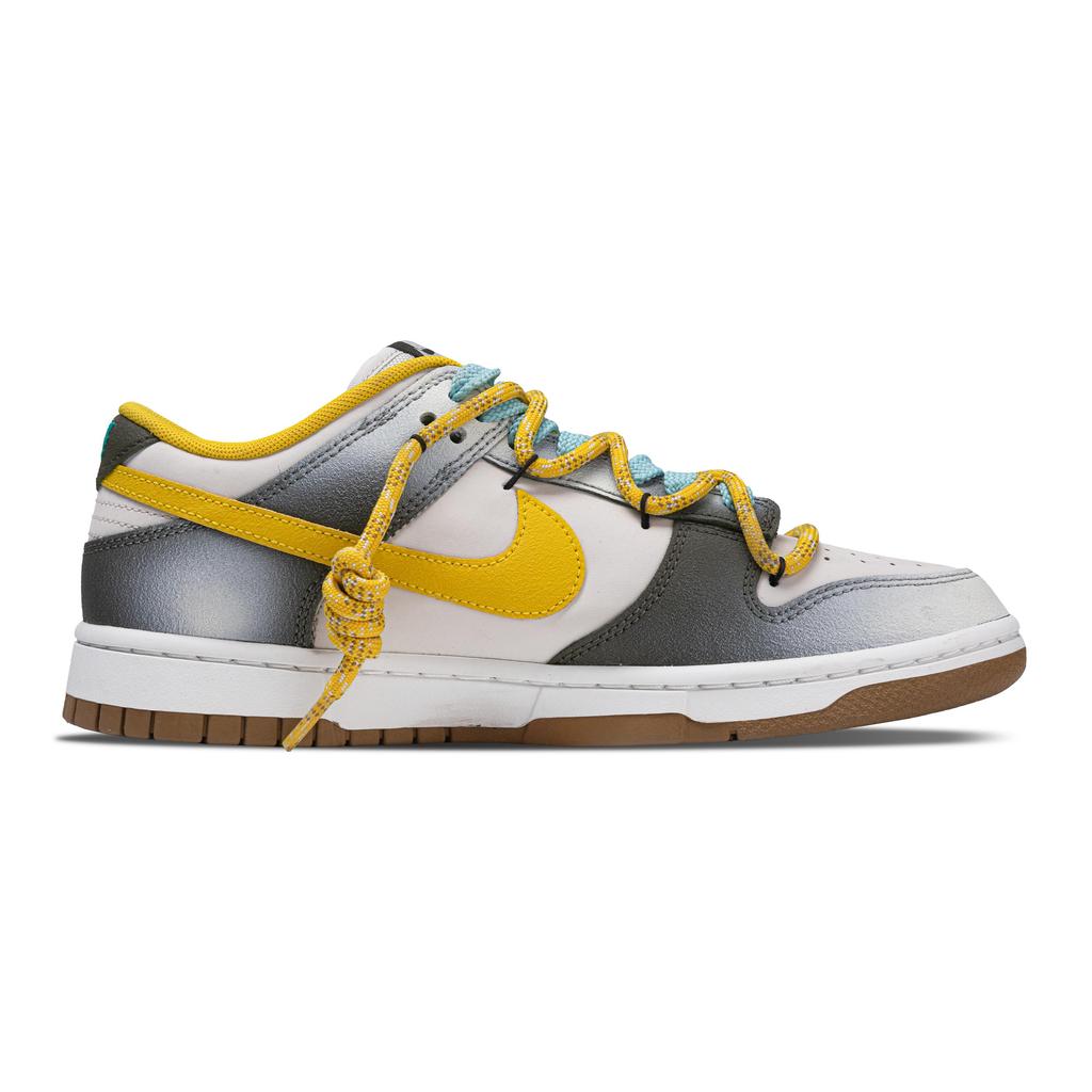 Nike Кроссовки Dunk Skateboard Мужские Низкие Бело-серый Основа Желтый Синий Зеленый Цветные Блоки FV3629-371(Team365-)