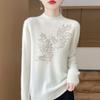Женский кашемировый свитер Qinghe Cashmere 30% кашемир 70% шерсть Осень и Зима Пуловер Теплый и Модный