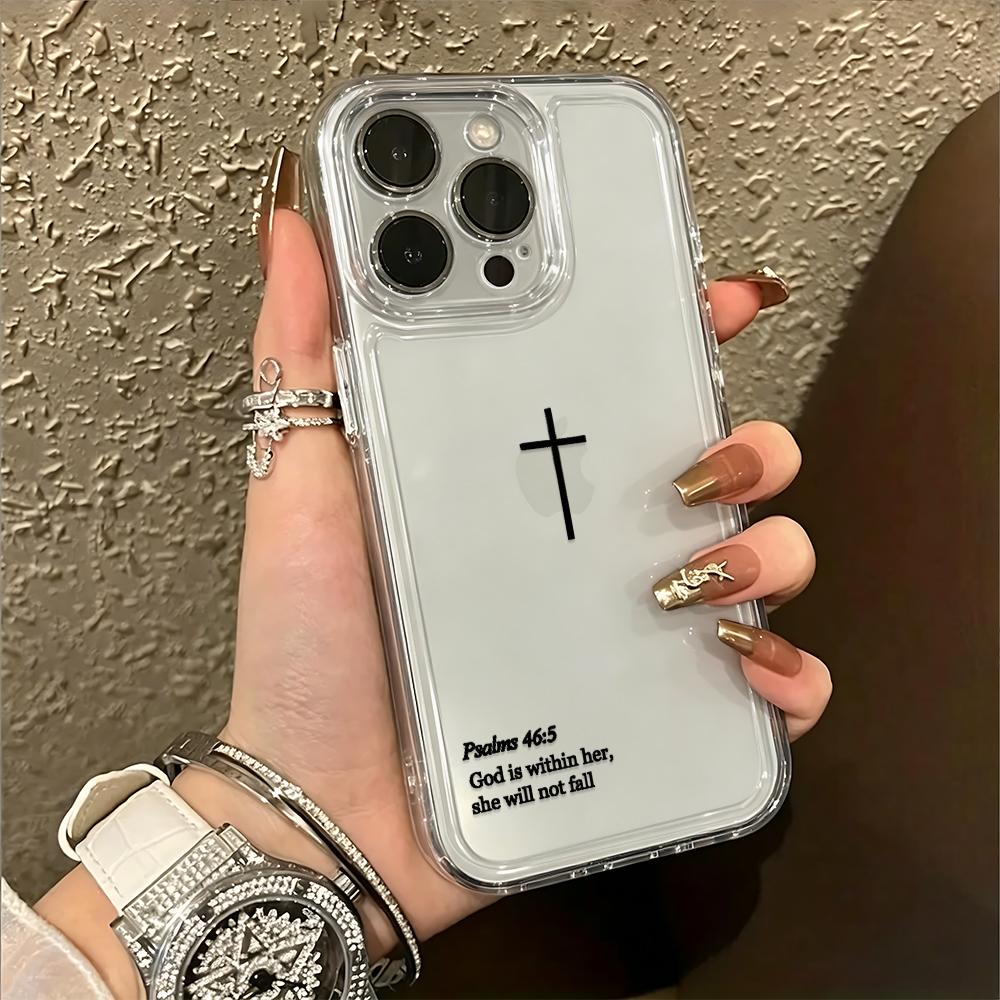 Библейский сюжет на Кресте Модный чехол для телефона для iPhone 17 16E 15 11 12 14 13 Pro Max 16 Plus 17E Air Ударопрочный чехол Fundas
