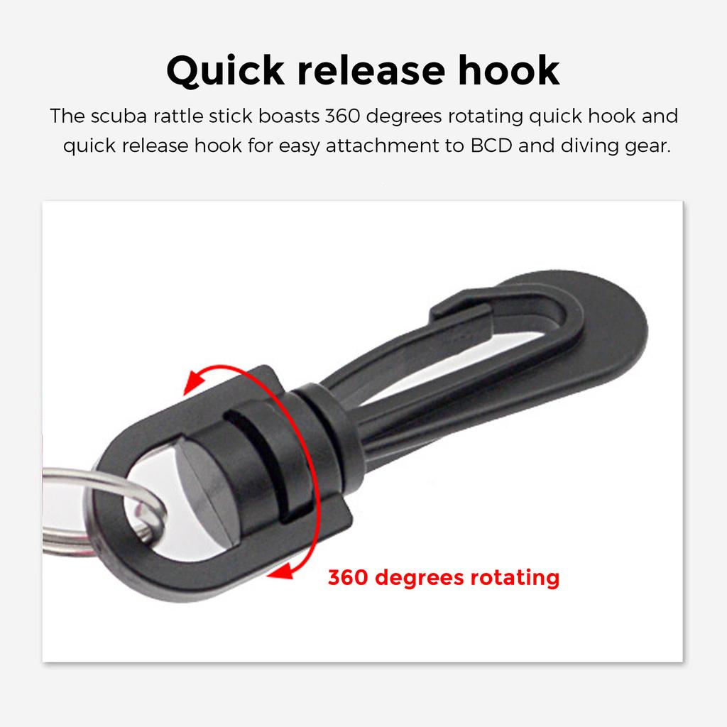 Акваланг трещотка палка алюминиевый сплав подводный шейкер подводное устройство связи с зажимом