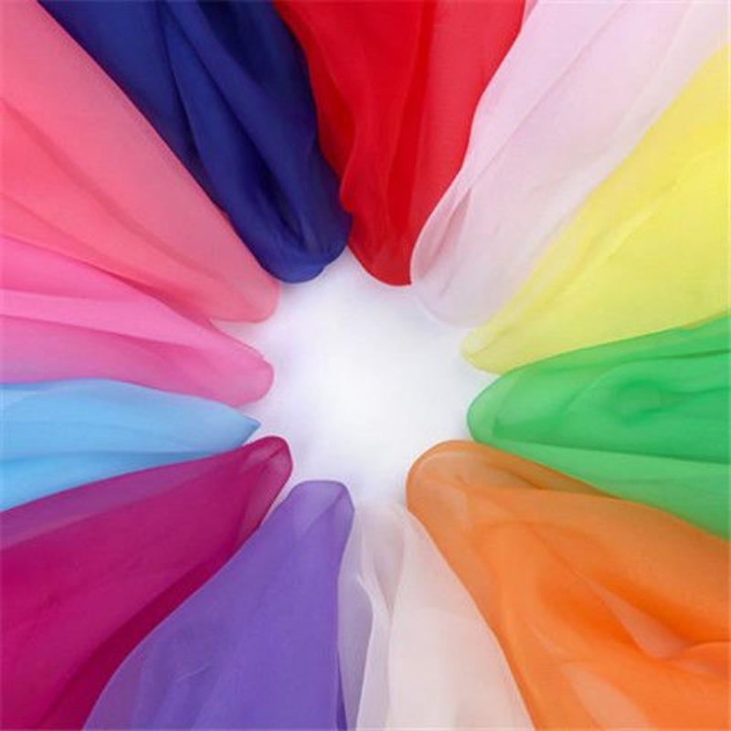 Elegant Red Chiffon Scarf for Women, Infinite Summer Scarf with Tassels