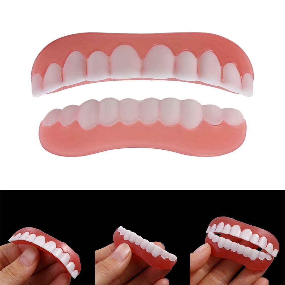 Smile False Teeth with Filling Teeth Glue Dentures Paste Upper Lower Veneers Teeth Teeth Makeup