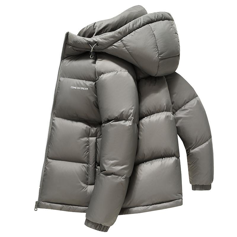 Мужская зимняя куртка-пуховик с капюшоном, мужская теплая повседневная куртка-хлеб