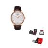 Tissot Коллекция Junya Кварцевый механизм Мужские часы Часы 42 мм Серебристый циферблат Корпус из нержавеющей стали Кожаный ремешок T063.610.36.038.00