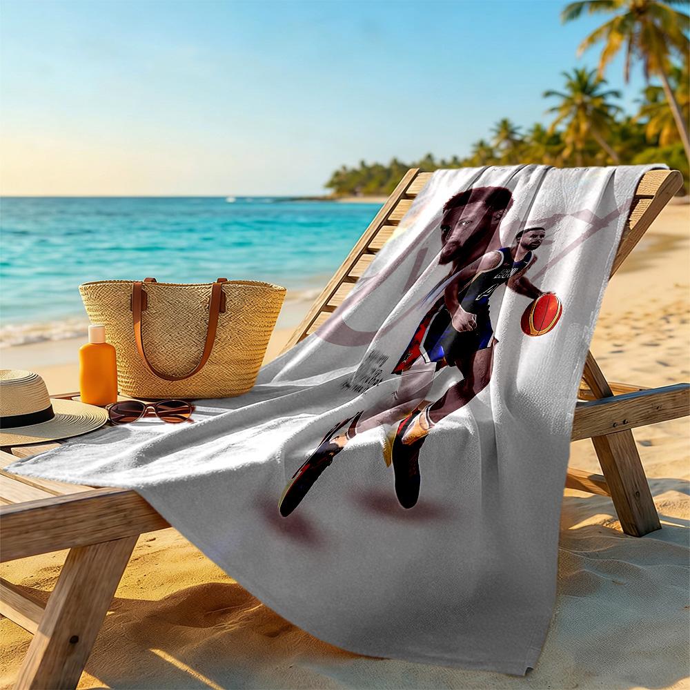 Steph Curry S Modern Artwork Beach Towel Quick-Dry Soft Microfiber Comfortable Lightweight Suitable for Swimming, Gym, Camping, Yoga Vacation