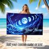 Space Cosmic Theme Soft Beach Towel Personalized Custom Name Text Towel Portable for Beach Pool Travel