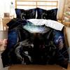 Wolf Duvet Cover Set Animal Pattern Bedding Set Cool Wildlife Comforter Cover Kids Glitter Blue Wild Wolf Polyester Qulit Cover