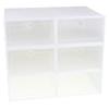 Plastic Drawer Shoe Cabinet Organizer Container Box 6 Pieces