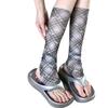 Plaid Foot Stepping Calf Socks Women'S Summer Light Mesh Breathable Stacking Socks Ballet Style Contrasting Colors Ins Half Leg Cover