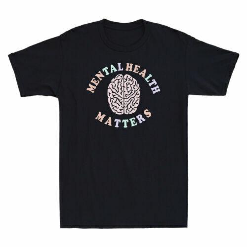 Mental Health Matters Funny Support Mental Health Gift Tee Men's Cotton T-Shirt