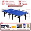 Folding Indoor Table Tennis Table - Competition Grade, Movable, Standard Size for Home or Universal Use.
