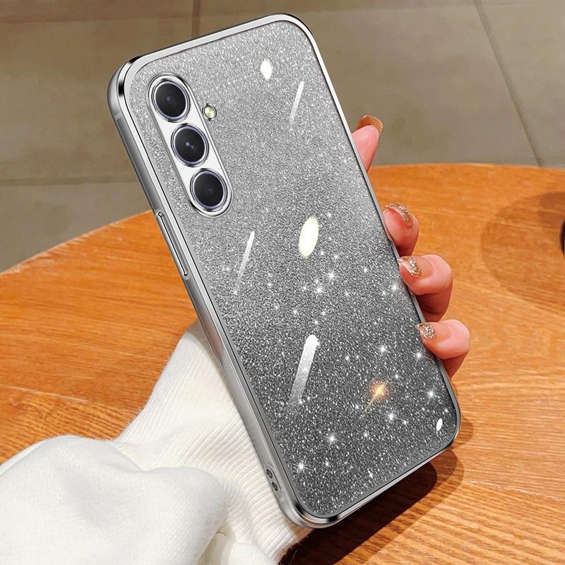Модный блестящий чехол с градиентным покрытием для Samsung Galaxy A54 A34 A24 A14 A15 A05 A04 A53 A52 A23 A13, силиконовая защитная задняя крышка