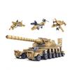 KAZI Военные танковые наборы Строительные блоки 16 в 1 Модель Строительный блок Игрушка Детский подарок игрушки для мальчика Модульные пластиковые строительные кирпичики