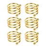 8pcs Gold Spiral Napkin Rings Elegant Rust Prevention Metal Napkin Rings for Wedding Birthday
