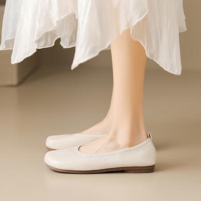 Weiwei girl 816-8 летние женские туфли на плоской подошве с раздвоенным носком, свиные ножки, с одной педалью, женские туфли Мэри Джейн с мягкой подошвой