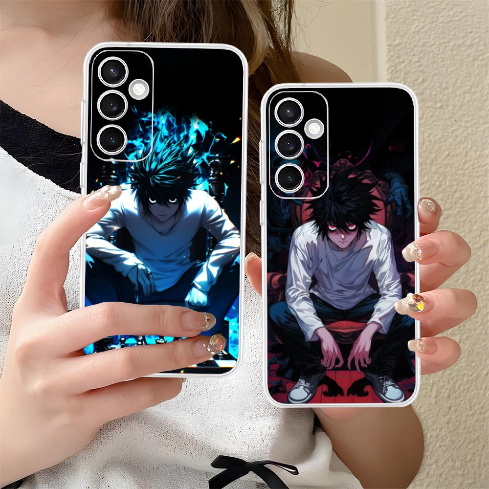 Чехол для мобильного телефона Death Note L Lawliet для Samsung Galaxy S25 S24 S23 S22 S21Plus FE Ультрапрозрачный Цветной Чехол Чехол Красивый