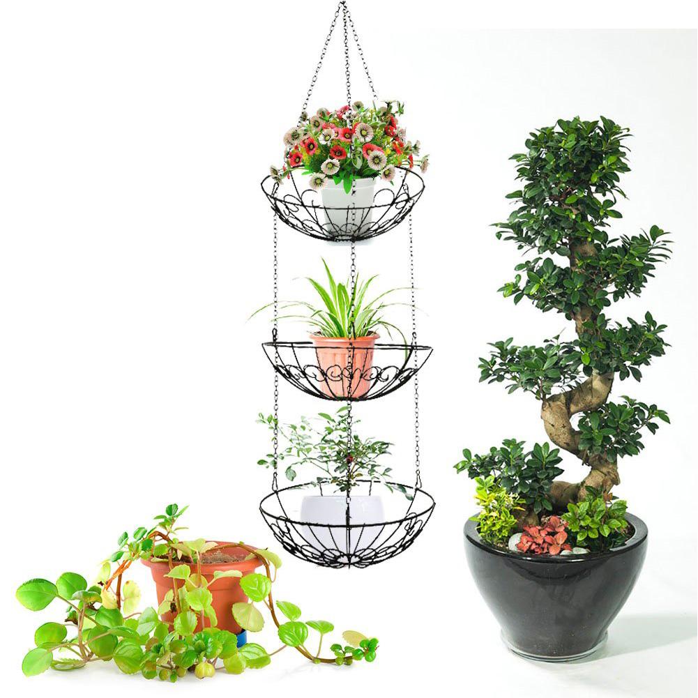 Fashion Space Saving 3Layers Iron Wire Fruit Basket for Storage