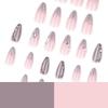 French Pastel Cat Eye 3D Wave Pearl Rhinestone Press-On Nails