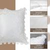 Наволочки 18 x 18 дюймов, белое кружево, мягкие наволочки, украшение для гостиной в фермерском доме, изысканные наволочки с вышивкой