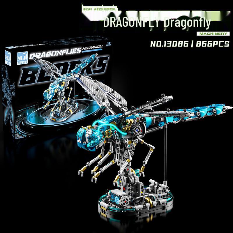 Совместимые с Lego механические сборные модели попугая, акулы, кита и осьминога