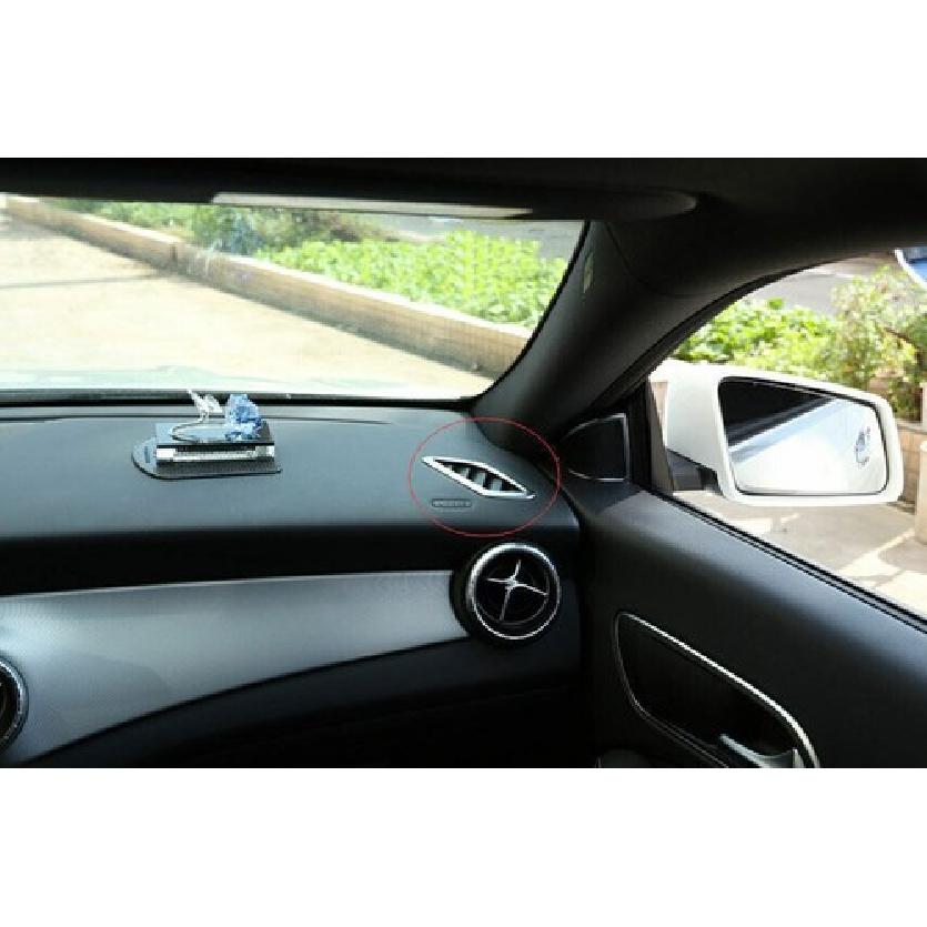 Cover Trim Matte Silver Dashboard Side Outlet Vent ABS For Benz GLA CLA 2013-19
