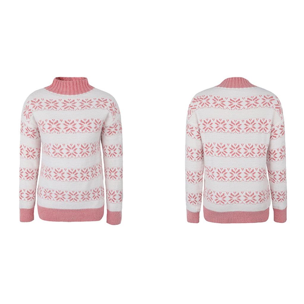 Women's Knitwear Christmas Snowflakes Half Turtleneck Christmas Sweater