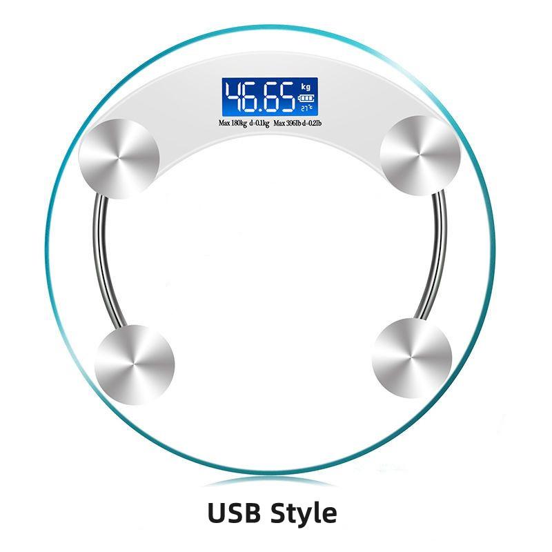 Прозрачные круглые весы, цифровые весы, электронные весы, умные ЖК-весы для ванной комнаты, напольные весы Balança 180 кг, напольные весы