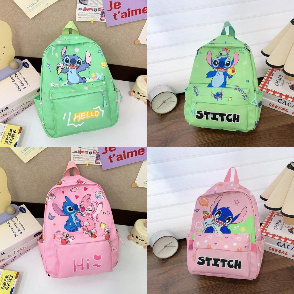 Lilo Stitch Kids School Backpack With Lightweight Nylon And Animal Print For Preschoolers
