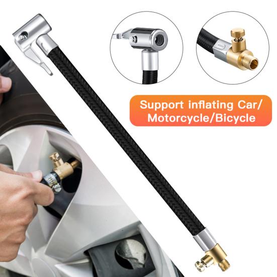 Extension Tube Adapter Practical Good Toughness Wear Resistant Car Tire Air Inflator Hose Connection Locking Motorcycle Supplies