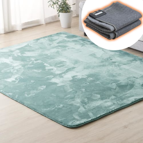 Tansu No Gen Rug + Heated Carpet Set, 2 Tatami Mats (185 X 185 Cm), Square, Non-Slip, Flannel, All Season, 21700005 (89478)