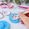 Silicone Tray Base Molds 12Pcs Mini Plate Clay Molds, Earring with Positioning Base, Multi?Shape Polymer Craft Supplies Cutters for DIY Earring,