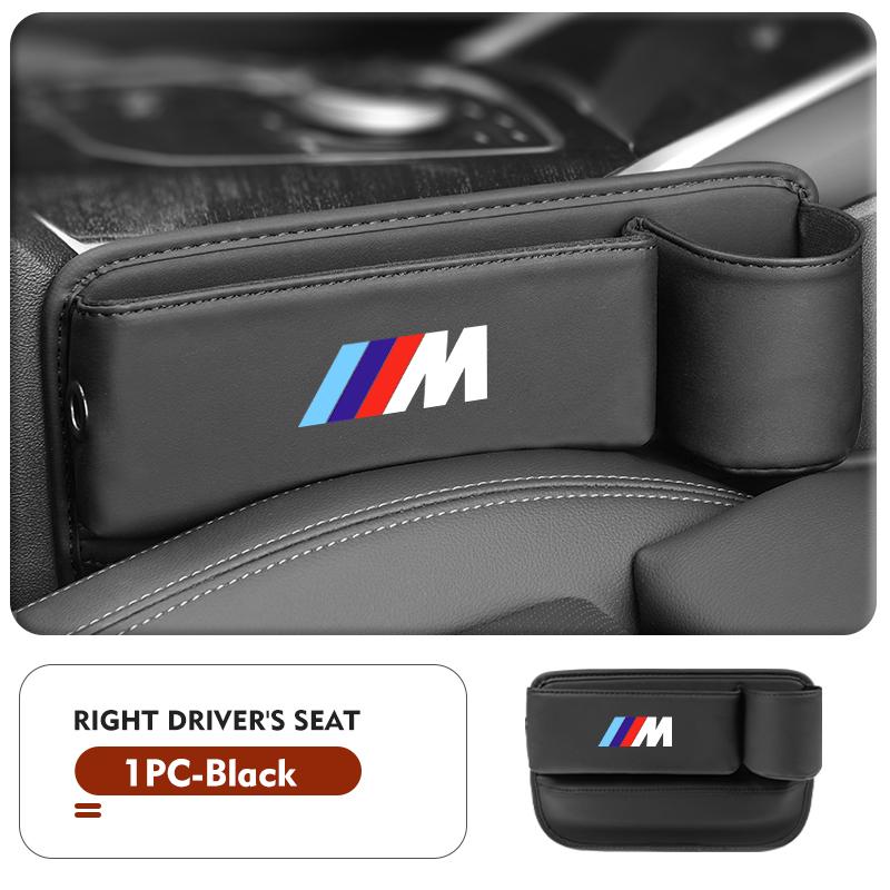 KHQB5 Car Seat Gap Storage Box Door Side Seat Gap Organizer Case For BMW Performance X1 X3 X5 E39 E46 E90 F20 E60 F30 M3 M5