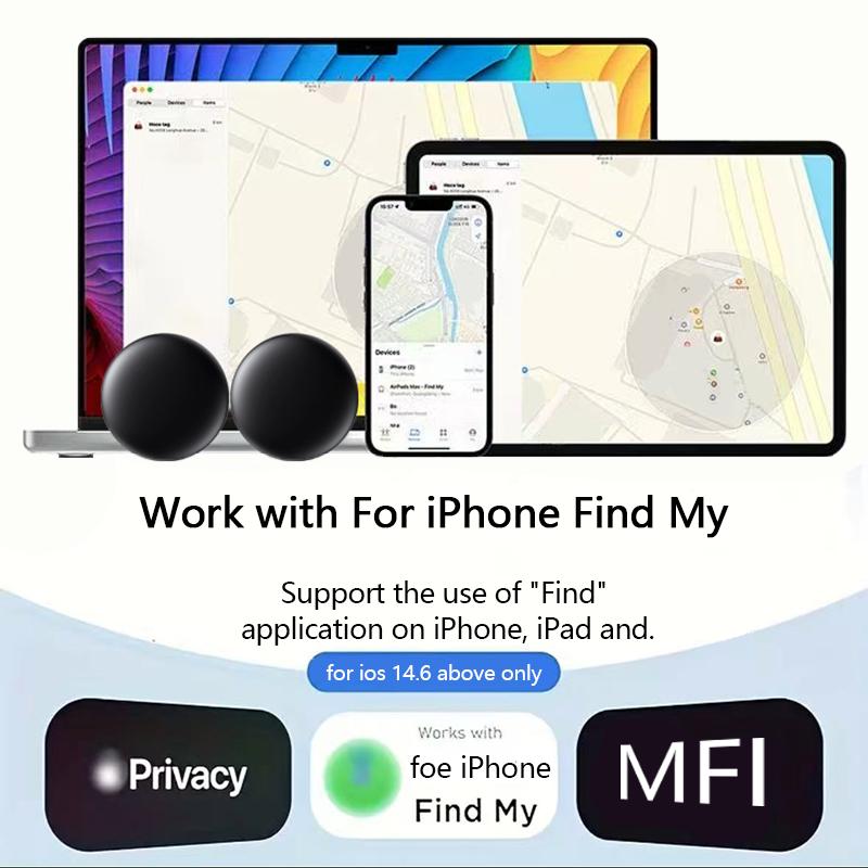Набор из 4 смарт-меток IOS GPS для Apple Find My Tracker с сильным магнитным креплением, силиконовым чехлом, защитой от потери для скейтборда, автомобиля
