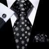 Barry.Wang Mens Novelty Plaid Striped Neckties Handkerchief Cufflinks Set Formal Casual Business